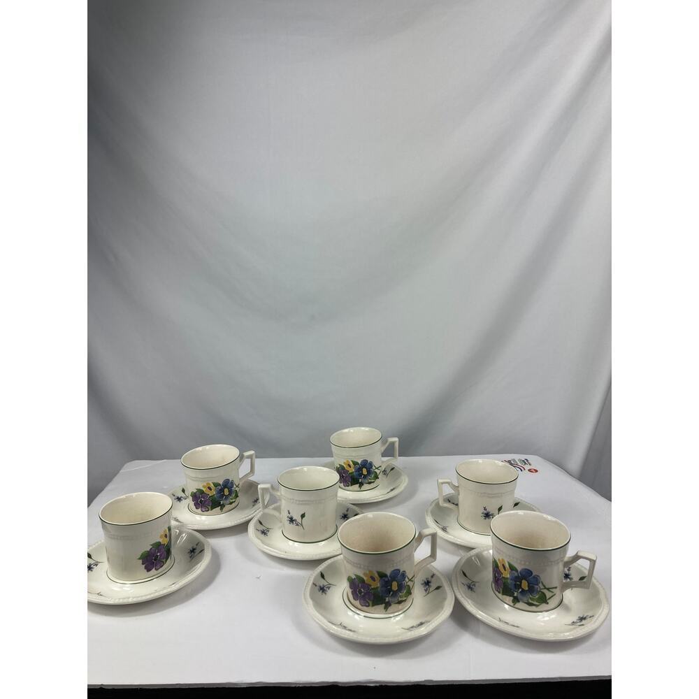 Vintage Kensington Staffordshire Ironstone England Wayside 1820 Tea set 14 piece